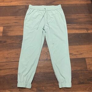 Counterparts Trouser Pant Womens Size S Mint Green Elastic Waist Jogger Pockets